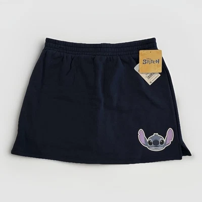 Stitch Skort Girls XL 14-16 Blue Pull On Fleece Graphic NEW - Image 1 of 4