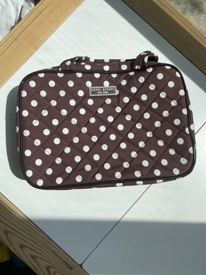 Bolso de cosméticos HENRI BENDEL grande colgante artículos de tocador fin de semana marrón a lunares Foto 1 de 4