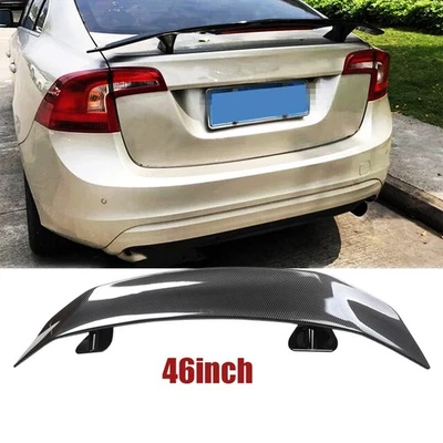 46" Rear Trunk Spoiler Lip GT style Wing Racing Carbon Fiber For Volvo S60 V60 - Imagem 1 de 4