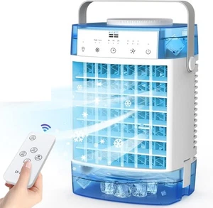 GGNRQQ CF-626R Portable Air Conditioners, Air Cooler Evaporative Mini AC - BLUE - Picture 1 of 5