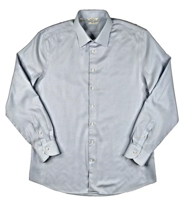 Suitsupply Dress Shirt Mens 17 - 43 Blue Traveller Slim Fit Button Up Formal - Image 1 of 4