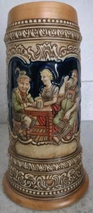 Budweiser Like Stein German Tavern Scene CS4 1976 Made in Brazil Ceramarte - Picture 1 of 7