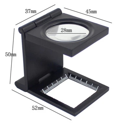 Foldable 10X 28mm Mini Zinc Alloy Folding Magnifier for Textile Optical N2Z6 - Image 1 of 4