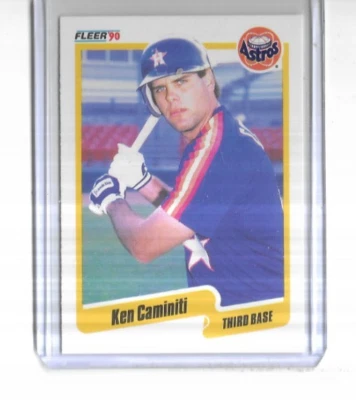 1990 Fleer #225 Ken Caminiti Houston Astros - Image 1 of 2