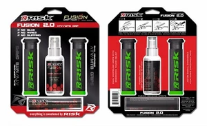 Risk Racing Fusion 2.0 ATV MTB BMX Hand Grips + Tech Bonding System Black Green - Picture 1 of 3