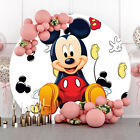 Round Mickey Mouse Backdrop Cover Baby Shower Birthday Party Background Banner
