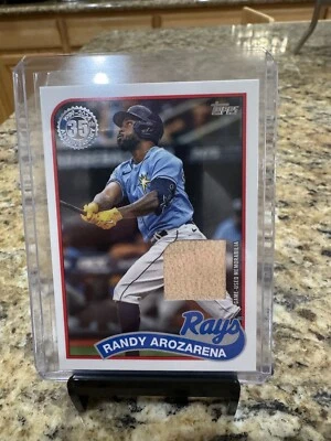 2024 Topps Series 1 Randy Arozarena 1989 Topps Baseball Relic Game-Used Rays🔥🔥 - Image 1 of 2