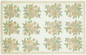 Chainstitch Kettenstich Teppich 120x180 Handgewebt Beige Blumen Handarbeit d - Picture 1 of 8