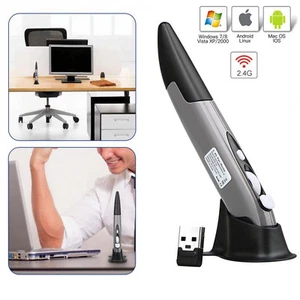 Wireless Pen Mouse 2.4GHZ USB Optical Pen Mouse Handwriting Mini Mice for Laptop - Picture 1 of 9