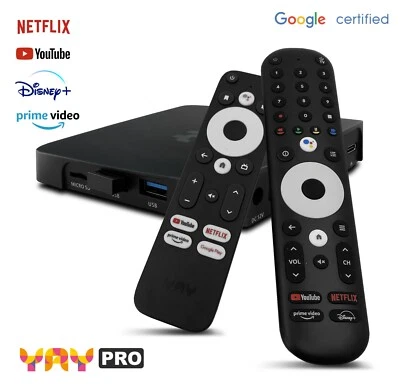 VU+ YAY GO PRO Android TV HIGH-END 4K UHD Streaming Box Android 10.0/Chromecast  - Bild 1 von 4