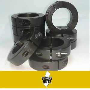 (12) 1-1/4" SINGLE SPLIT STEEL SHAFT COLLAR BLACK OXIDE SC125S CLAMP NEW - Picture 1 of 1