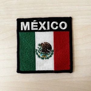 Mexico Flag Sew-on Patch Clothes badge Embroidered Applique Size 3" x 3" - Picture 1 of 1