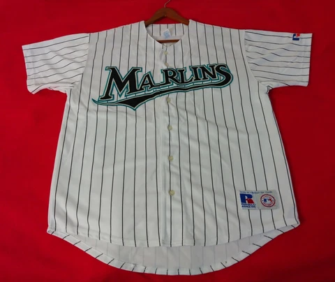 Vintage 90s Ivan Rodriguez#7 MLB Florida Stitched Marlins Baseball Jersey size M Cover