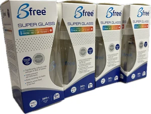 Bfree Borosilicate Super Glass BPA-Free Anti-Colic Bottle, 8.8 fl.oz NEW!! 4/pk - Picture 1 of 4