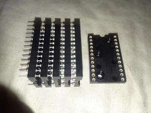 ADAPTADOR DE ENCHUFE IC DIP 24 PINES MECANIZADO SOLDADURA CHAPADA EN ORO TIPO 6 PIEZAS - Imagen 1 de 1