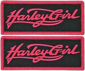 Parche bordado Harley Biker Girl Lady Rider | 2 piezas planchar o coser 4"X 1,5" - Imagen 1 de 1