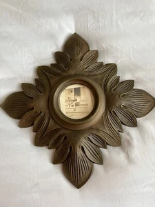 MCM Sunburst Avocado Plastic Wall Hanging Mirror Frame Trieste Company 1969 - Picture 1 of 11