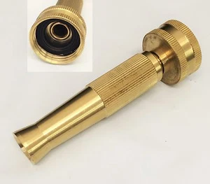 3" Solid Brass Hose Twist Nozzle Heavy Duty Watering Sprayer Tool - Picture 1 of 3