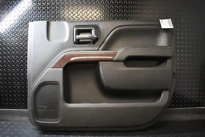 2014 - 2015 GMC Sierra 1500 Passenger RH Right Black-4AA Front Door Trim Panel - Image 1 of 4