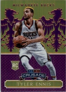 2014-15 Panini Excalibur Crusade Purple Basketball Card #183 Tyler Ennis /75 