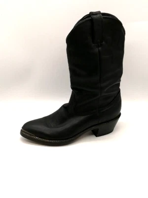 Durango Mujer Botas Negras 7 Vaquero Western Zapatos Cuero Pull On Media Pantorrilla Foto 1 de 4