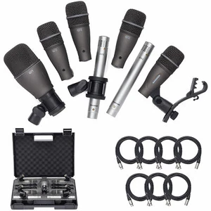Samson DK707 7-Piece Drum Microphone Kit + 7 Mic Cables + Hardshell Case - Picture 1 of 11