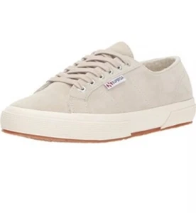 Superga Women's 2750 Kidsuew Fashion Sneaker, Sand/gold Size 7.5 - Picture 1 of 6