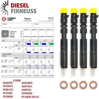 4x Fuel Injector 1.8 TDCI EJBR01601Z Ford Focus Transit Connect 90/101/116HP - Image 1 of 4