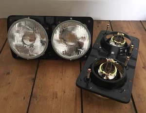 FIAT 131 Abarth SuperMirafiori LHD HEADLIGHTS COPPIA FARI ANTERIORI COMPLETI - Bild 1 von 1