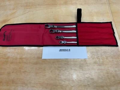 Snap-on Tools USA NEW 4pc SAE 12pt Double Flex Ratcheting Box Wrench Set XFR704 - Image 1 of 4