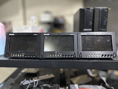 Lote de 3 Monitor Pantalla Video Marshall V-R70P-HDA 7" LCD V-Mount HD/SD Foto 1 de 4