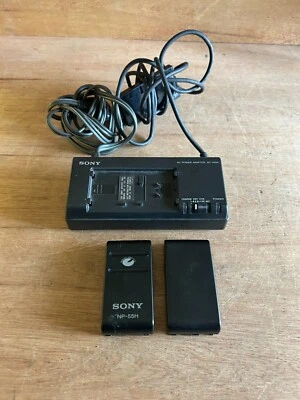 Cargador de batería para videocámara Sony AC-V60A adaptador de corriente alterna con batería NP-SSH probado Foto 1 de 4