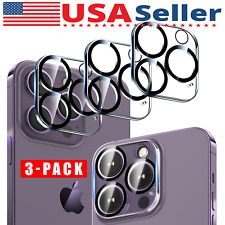 3 Pack For iPhone 14 13 12 11 Pro Max Tempered Glass Camera Lens Cover Protector