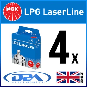 4x NGK LPG4 #1511 LaserLine Spark Plugs MAZDA CX-7 2.3 09/09 > - Picture 1 of 6