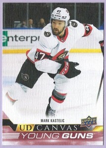 2022-23 Upper Deck Canvas Young Guns card# C111 of Mark Kastelic