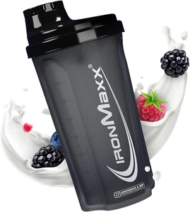 Protein Shaker - Nero Notte 700Ml |Shaker Proteico Con Tappo a Vite, Setaccio & - Foto 1 di 12