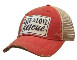 Live Love RESCUE Truckermütze im Used-Look - Bild 1 von 3