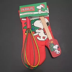 Erdnüsse 3-teiliges Küchenset Ofenhandschuh, Spatel, Schneebesen Snoopy - Bild 1 von 4