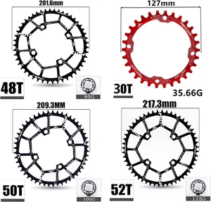 30T 32T 34T 36T 38T 40T 42T 44T 46T 48T 50T 52T Kettenblatt 104BCD rund oval N... - Bild 1 von 12