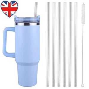 6pcs Fit for Stanley 40oz Long Cup Transparent Replacement Straw Travel Tumbler - Picture 1 of 13