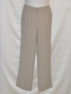 Linea by Louis Dell'Olio Regular Fly Front Wide Leg Pants Size 8 Stone - Image 1 of 2