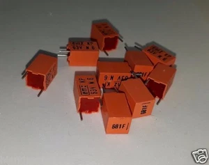 10x NUEVO DE LOTE ANTIGUO EMZ 681pF 63V 1% 0.681nF TAPAS DE LÁMINA DE PELÍCULA DE ALTA GAMA ¡IDEAL PARA AUDIO! - Imagen 1 de 1