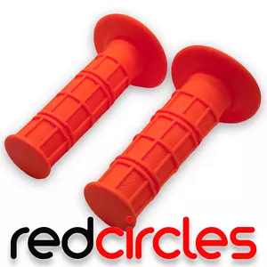 ORANGE PIT BIKE SOFT WAFFLE GRIPS fits 50cc 110cc 125cc PITBIKES - Picture 1 of 4