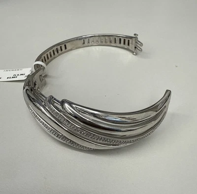 Brazalete Brazalete EFFY BH Plata Diamantes 0.70 CT’s Talla 7” Blanco Rodio Nuevo con Etiquetas Foto 1 de 4