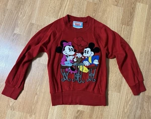 Vintage 80’s Sunday Comics Mickey & Minnie Mouse Sweater Kid’s Sz M (5) - Picture 1 of 9
