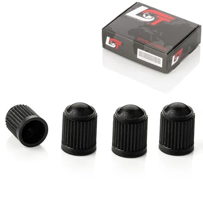 4x Tapas de válvula Cubierta de válvula de neumático Plástico negro para Jeep Foto 1 de 4