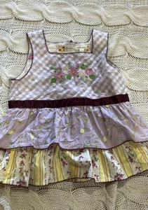 Matilda Jane Top Girls Shirt Size 8 Floral Ruffle Sleeveless  - Picture 1 of 2