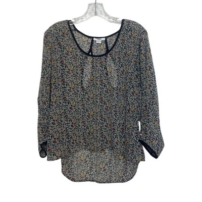 Blusa Bar III Transparente Estampado Floral Mujer Pequeña Negra Multicolor Foto 1 de 4