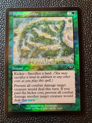 MTG Falling Timber Foil Error Card English Magic Gathering Collectible - Image 1 of 4
