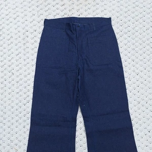 Vtg US NAVY Mens Utility Trousers Denim Type 2 II Flare Jeans Pants 80s - 32 R - Picture 1 of 10